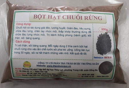 Bột hạt chuối rừng trị sỏi thận, sỏi tiết niệu Bột hạt chuối rừng trị sỏi thận, sỏi tiết niệu